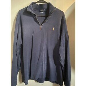 Ralph Lauren Men's Quarter Zip Blue HEAVY Size Large